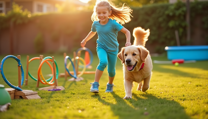 Exercise Games for Kids and Dogs